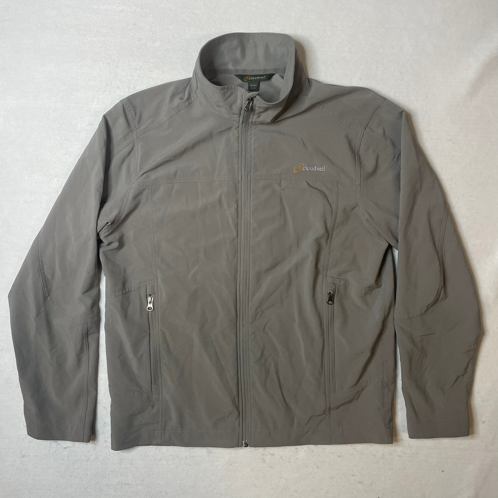 Cloudveil Mens Full‎ Zip Lightweight Jacket Gray Size L Activewear